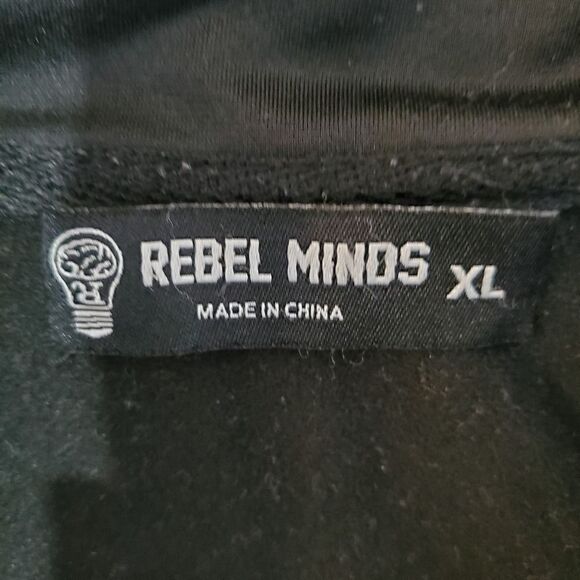 Rebel Minds Jacket Mens XL Black Track Full Double Zip - Picture 3 of 7